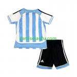 Camisolas de futebol Argentina 2006 Retro Criança Equipamento Principal Manga Curta